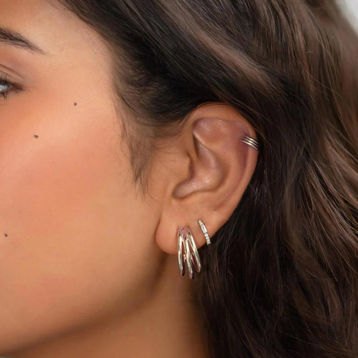 Triple Hoop Earrings