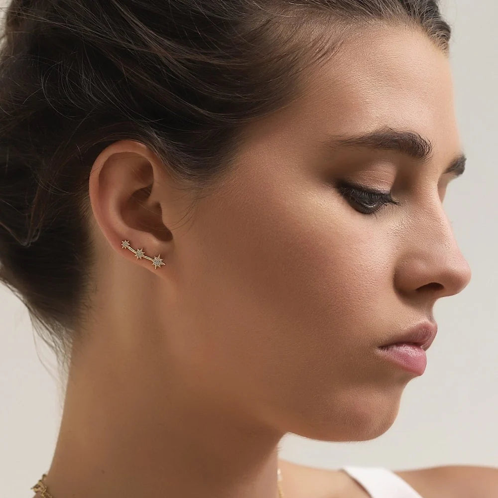 Shooting Star Ear Climber Earrings