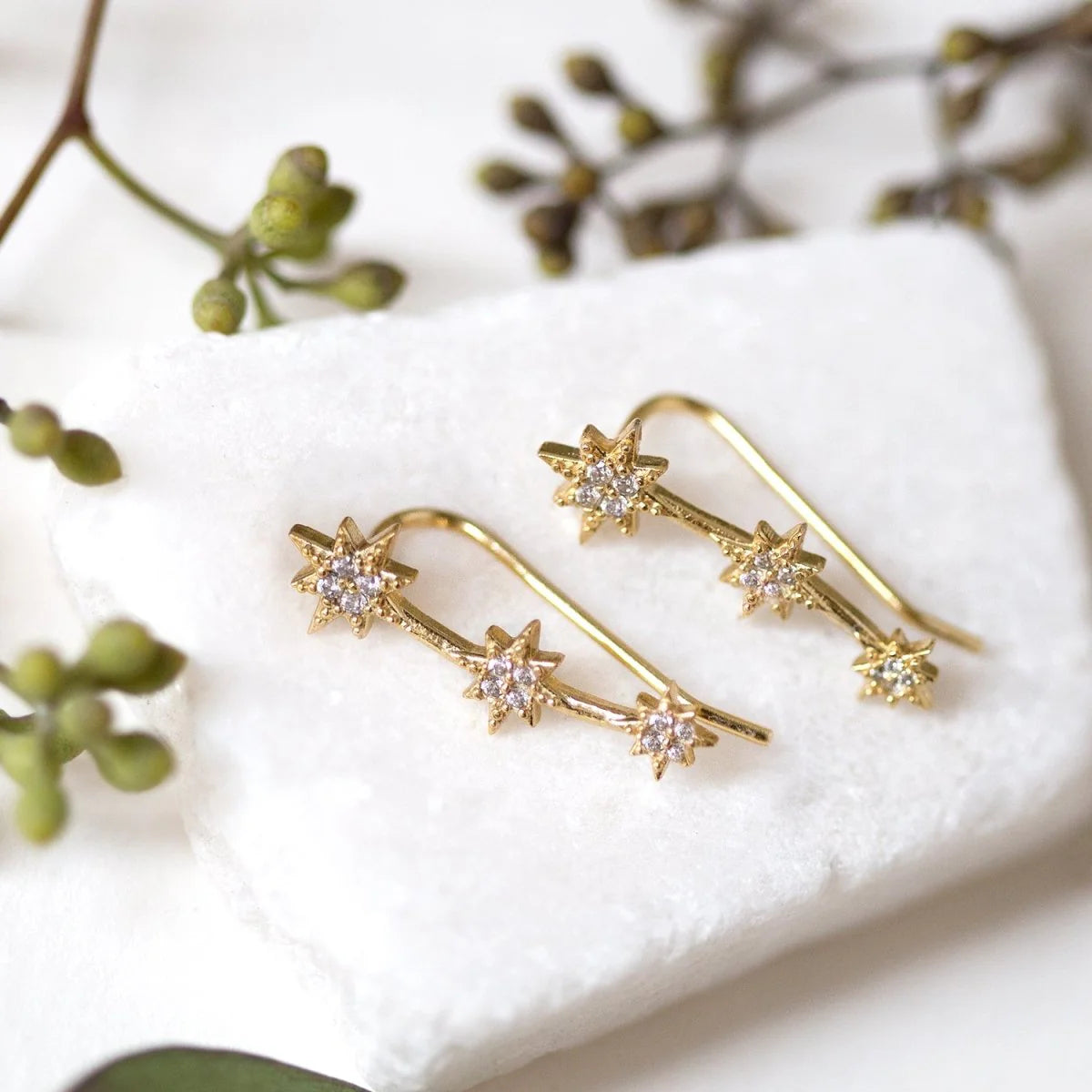 Shooting Star Ear Climber Earrings