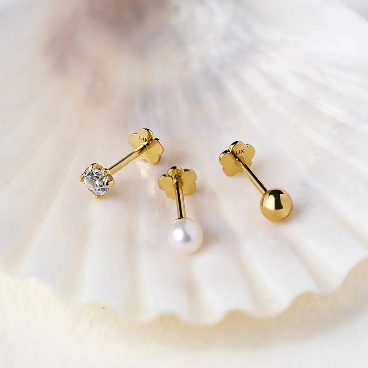 Tiny Sphere Flat Back Stud
